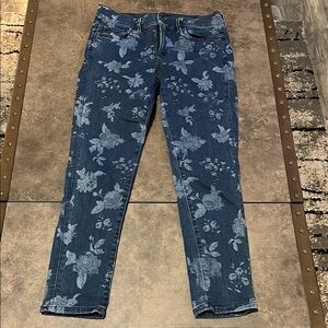 Floral Blue Women's Jeans